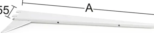 Habo U-Kannatin 611 55Cm Valkoinen