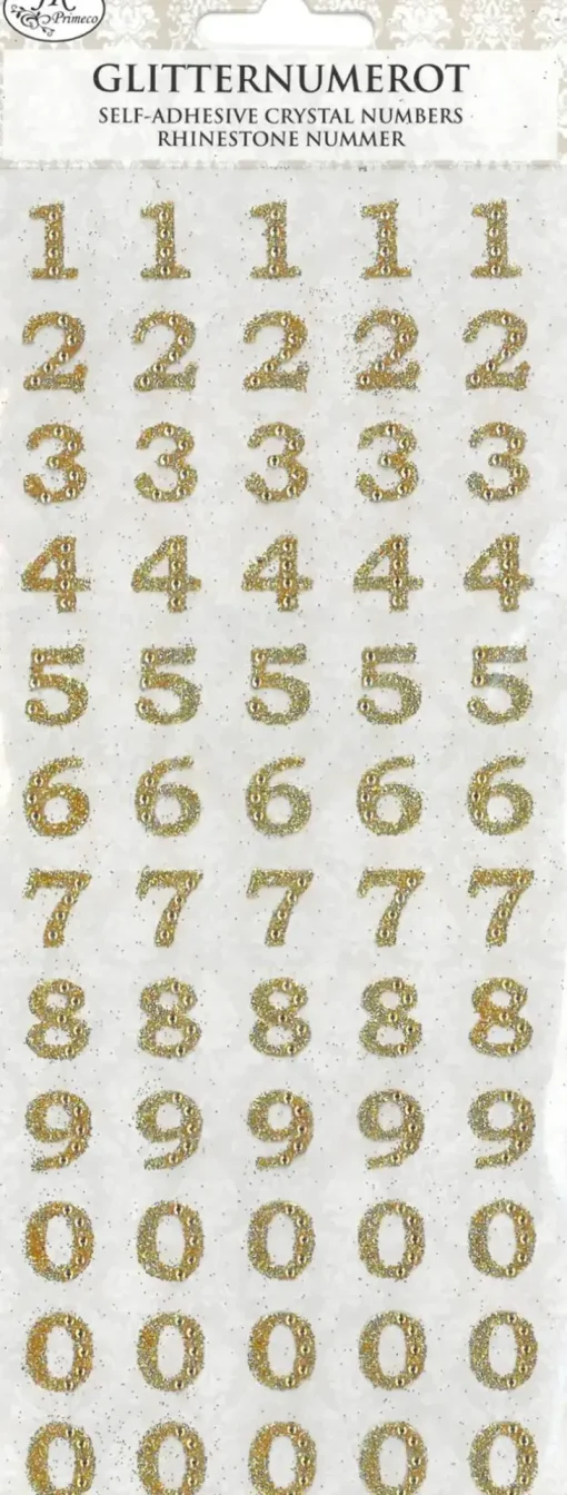 J.K. Primeco Glitternumerotarra Kulta