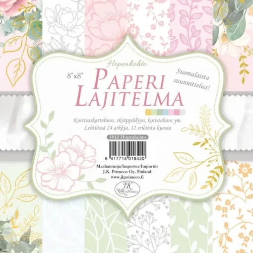 J.K. Primeco Paperilajitelma 8X8 Hopeahohto