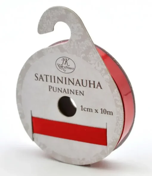 J.K. Primeco Satiininauha Punainen 1Cm X 10M